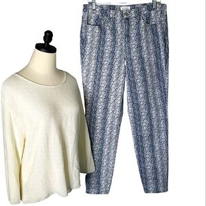 Nicole Miller Soho Skinny Highrise Snake Reptile Animal Novelty Print Jeans Pant